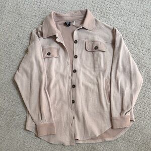 PacSun Light Pink Button-Up Shirt Jacket
